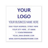 会社の会社ロゴアドレスパーソナライズされた セルフインキングスタンプ (デザイン)