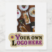 会社の写真とビジネスのロゴ ワインラベル (シングルラベル)