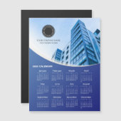 会社の写真とロゴ2023カレンダー磁気カード (正面/裏面)