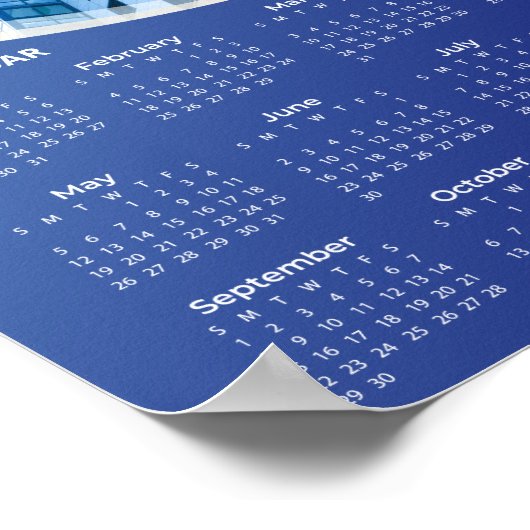 会社の写真とロゴ2024カレンダー |ポスター ポスター (角)