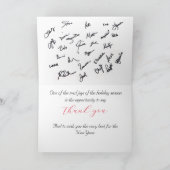 会社の写真ホリデーカード サンキューカード (内部)