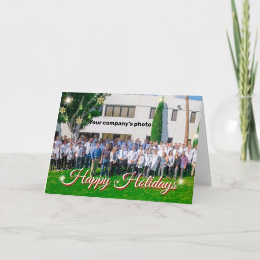 会社の写真ホリデーカード サンキューカード (正面)