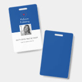 会社の写真ロゴ（縦） バッジ (Front & Back)