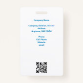 会社の写真IDバッジ バッジ (裏面)