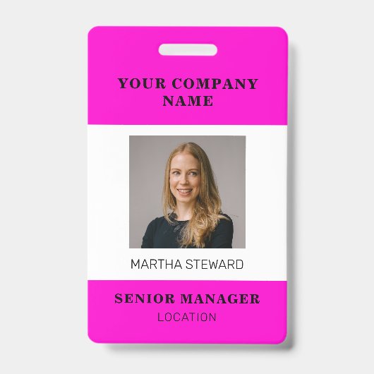 会社の写真IDバッジ バッジ (正面)