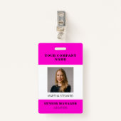 会社の写真IDバッジ バッジ (正面クリップ)