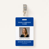 会社の写真ID バッジ (正面クリップ)