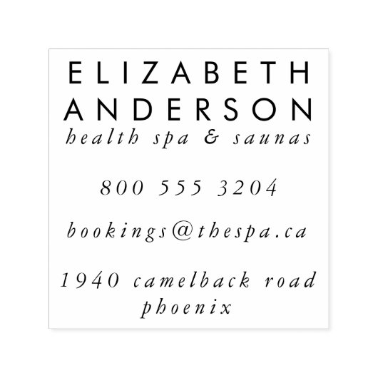 会社の大きな電話メールアドレス セルフインキングスタンプ (デザイン)