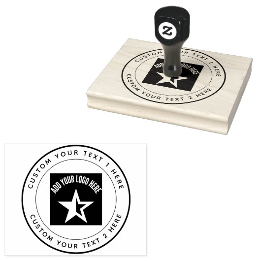 会社の大カスタム丸ロゴ ラバースタンプ (押印)