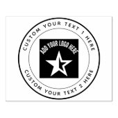 会社の大カスタム丸ロゴ ラバースタンプ (インプリント)