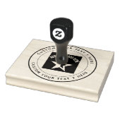 会社の大カスタム丸ロゴ ラバースタンプ (スタンプ)