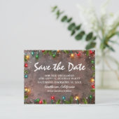 会社の年末パーティー Save the Date インビテーションポストカード (スタンド正面)