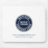 会社の従業員に対するビジネスロゴの追加 マウスパッド (正面)