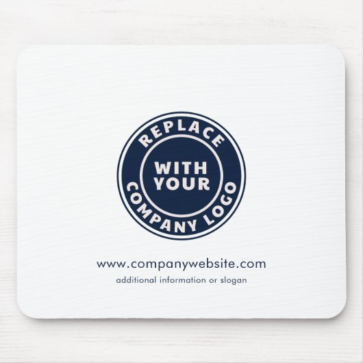 会社の従業員に対するビジネスロゴの追加 マウスパッド (正面)