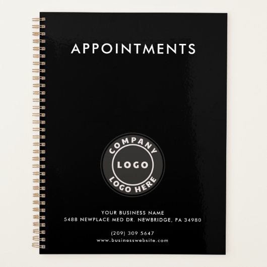 会社の従業員のビジネスロゴの追加アポイントメント プランナー手帳 (正面)