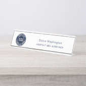 会社の従業員のビジネスロゴの追加 デスクネームプレート (正面)