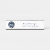 会社の従業員のビジネスロゴの追加 デスクネームプレート (正面)