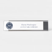 会社の従業員のビジネスロゴの追加 デスクネームプレート (正面)