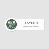 会社の従業員のビジネスロゴの追加 名札 (正面)