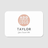 会社の従業員のロゴを追加カスタムする 名札 (正面)