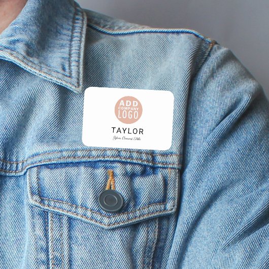 会社の従業員のロゴを追加カスタムする 名札