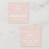 会社の感謝してい挿入カードのロゴ スクエア名刺 (正面/裏面)