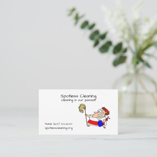会社の掃除の名刺 名刺 (スタンド正面)