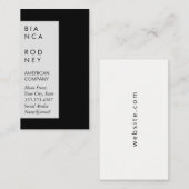 会社の白黒 名刺 (正面/裏面)