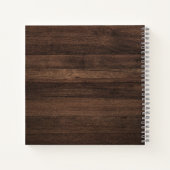 会社の社員のロゴを追加素朴 ノートブック (裏面)