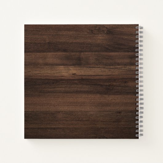 会社の社員のロゴを追加素朴 ノートブック (裏面)