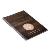 会社の社員のロゴを追加素朴 ノートブック (右側)