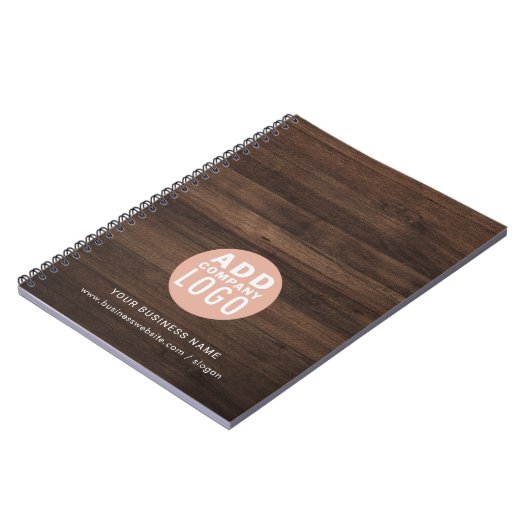 会社の社員のロゴを追加素朴 ノートブック (左側)