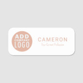 会社の社員のロゴ 名札 (正面)