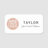 会社の社員のロゴ 名札 (正面)