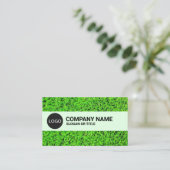 会社の芝生気にサービス | 造園ロゴ 名刺 (スタンド正面)