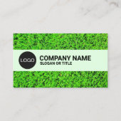 会社の芝生気にサービス | 造園ロゴ 名刺 (正面)