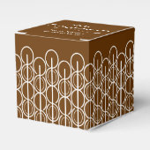 会社の茶色のサンプルギフトボックスを賛辞と共に フェイバーボックス (正面サイド)