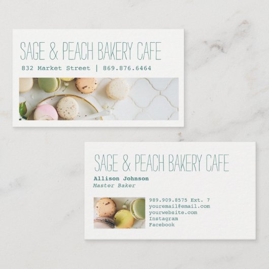 会社の見出しのベーカリーの写真の名刺 名刺 (正面/裏面)
