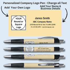 会社の詳細名をベージュの背景に追加 ボールペン
