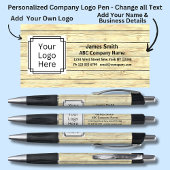 会社の詳細名等のライトウッドエフェクトの追加 ボールペン