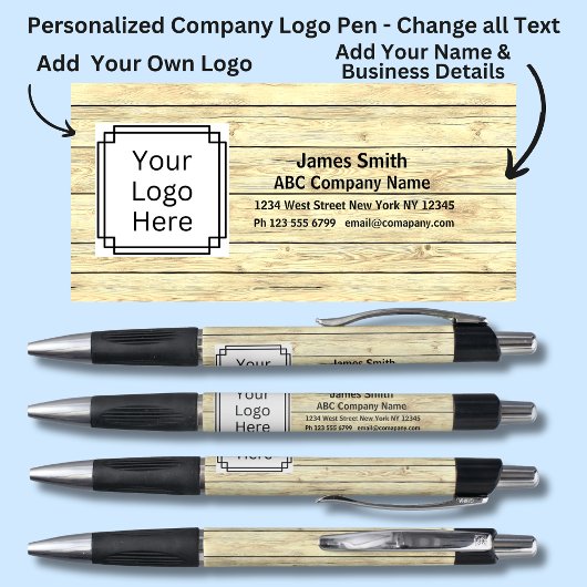 会社の詳細名等のライトウッドエフェクトの追加 ボールペン