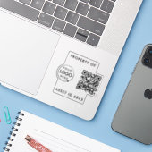 会社の資産IDプロパティQRコードのビジネスロゴ シール (ノートパソコンとiPhone)