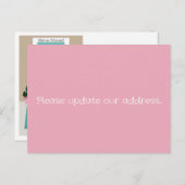 会社の追加ロゴオプション新しいアドレスのお知らせ ポストカード (正面/裏面)