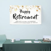 会社の退職パーティー ゴールドスターズ 横断幕 (トレードショー)