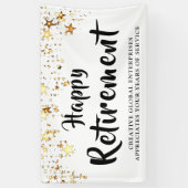 会社の退職パーティー ゴールドスターズ 横断幕 (縦)