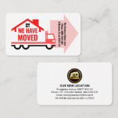 会社の通知を移転した 名刺 (正面/裏面)