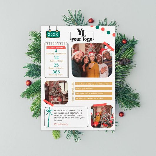 会社の1年を振り返る ホリデーカード