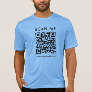 会社のQRコードをスキャンして Mens フロントサイドプリント Tシャツ