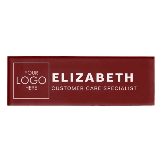 会社はロゴをここにブランド名タグバッジ 名札 (正面)