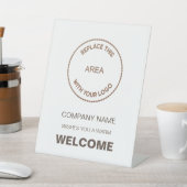 会社へようこそ、またはロゴのイベント 台座サイン (インサイチュ)